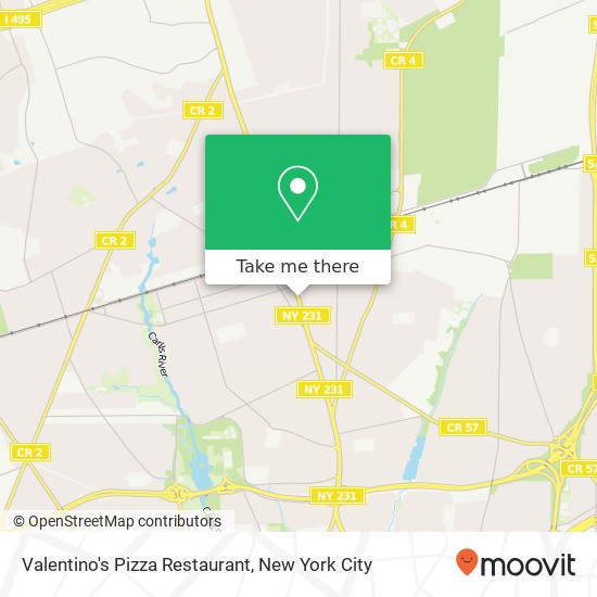 Mapa de Valentino's Pizza Restaurant