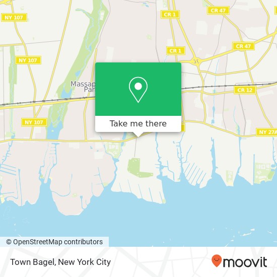 Town Bagel map