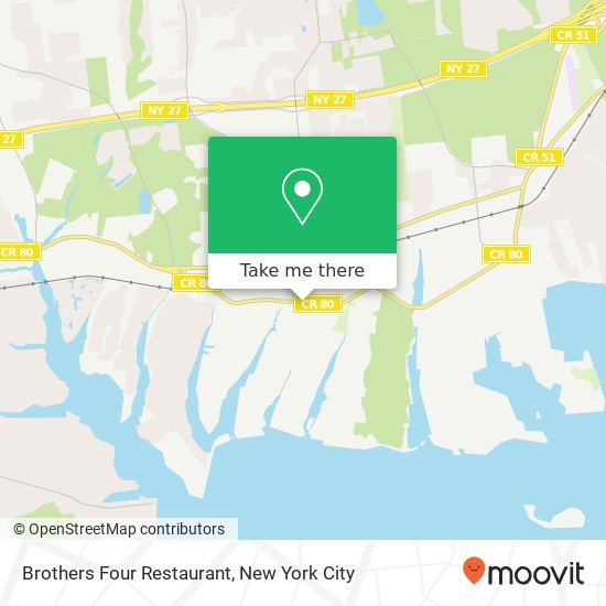 Brothers Four Restaurant map