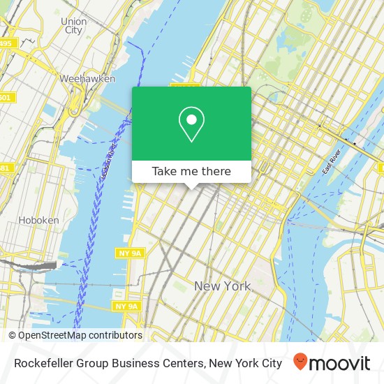 Mapa de Rockefeller Group Business Centers