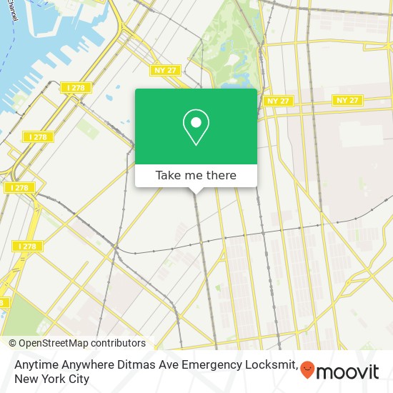 Mapa de Anytime Anywhere Ditmas Ave Emergency Locksmit