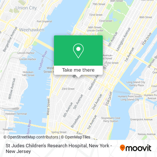 Mapa de St Judes Children's Research Hospital