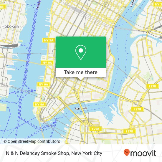 N & N Delancey Smoke Shop map