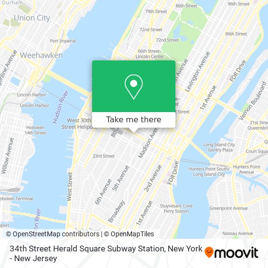 34th Street Herald Square Subway Station map