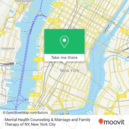 Mapa de Mental Health Counseling & Marriage and Family Therapy of NY
