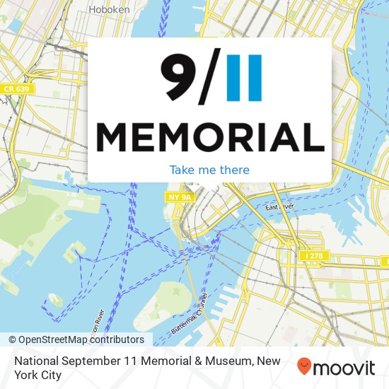 Mapa de National September 11 Memorial & Museum