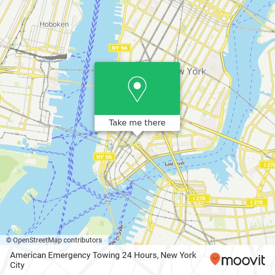 American Emergency Towing 24 Hours map