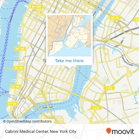 Cabrini Medical Center map