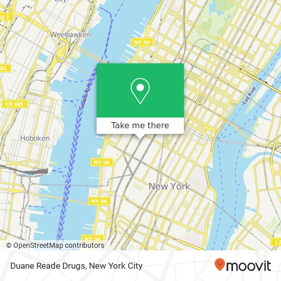 Mapa de Duane Reade Drugs