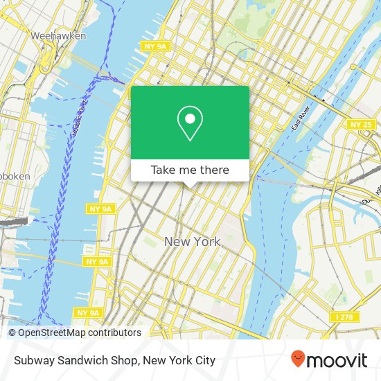 Mapa de Subway Sandwich Shop