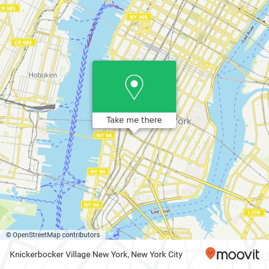 Mapa de Knickerbocker Village New York