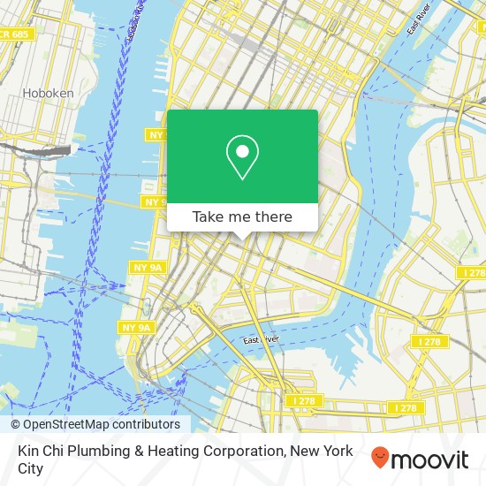 Mapa de Kin Chi Plumbing & Heating Corporation