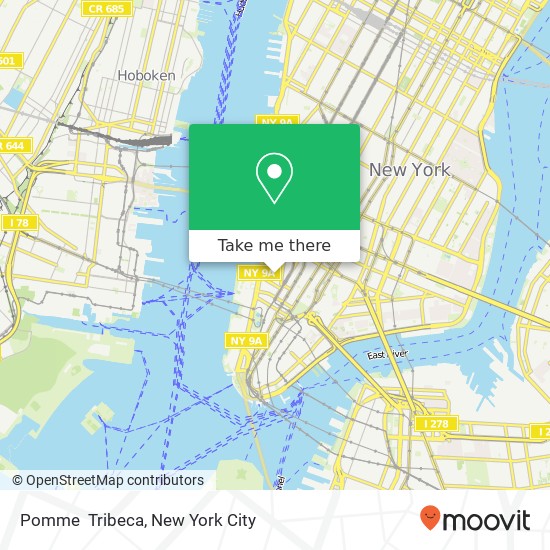 Mapa de Pomme  Tribeca