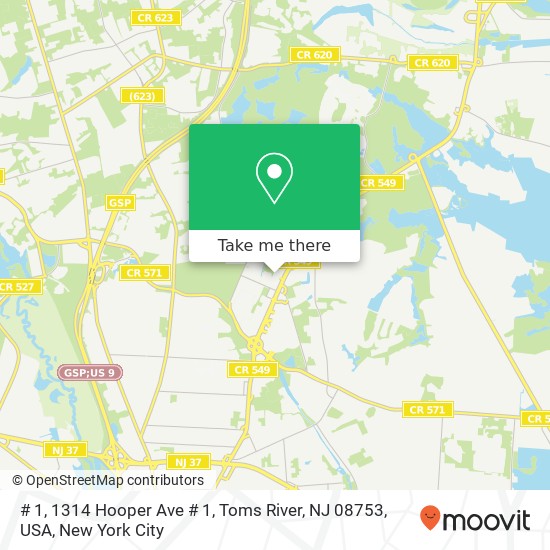 Mapa de # 1, 1314 Hooper Ave # 1, Toms River, NJ 08753, USA