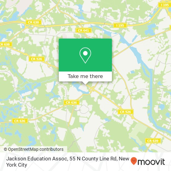 Mapa de Jackson Education Assoc, 55 N County Line Rd