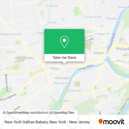 New York Italitan Bakery map