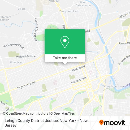 Mapa de Lehigh County District Justice