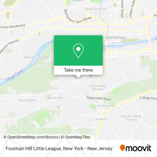 Fountain Hill Little League map