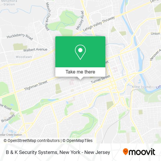 B & K Security Systems map