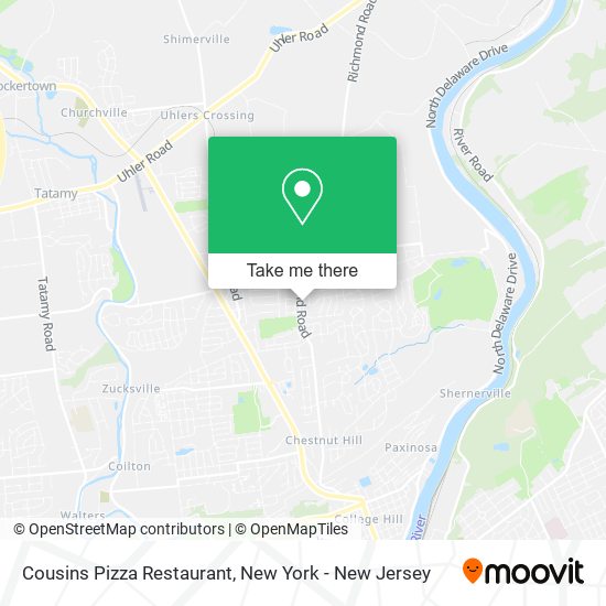 Mapa de Cousins Pizza Restaurant