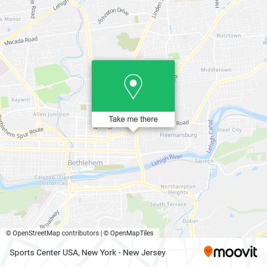 Sports Center USA map