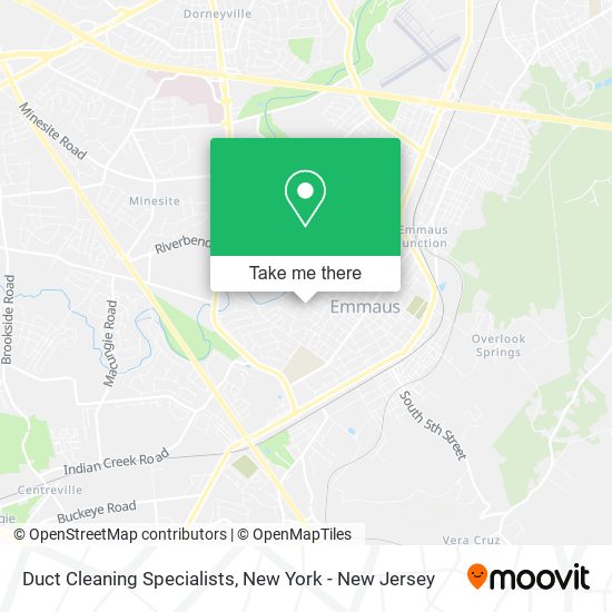 Duct Cleaning Specialists map