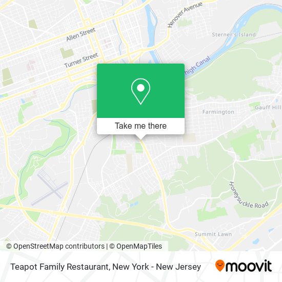 Teapot Family Restaurant map
