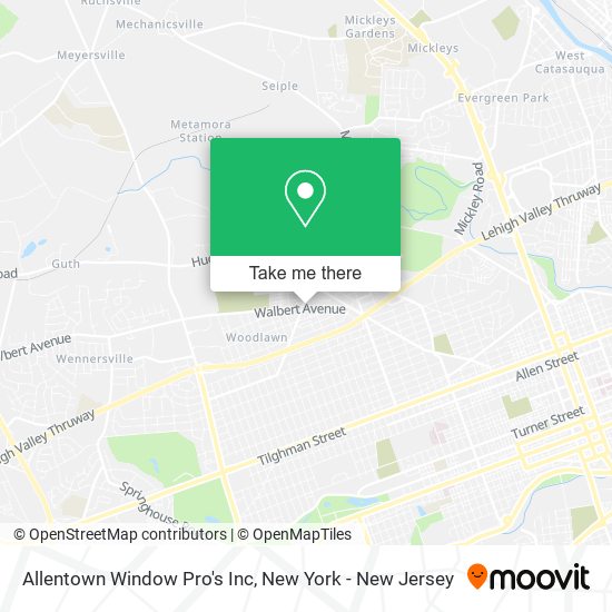 Allentown Window Pro's Inc map