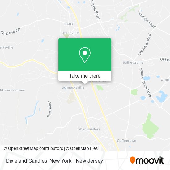 Mapa de Dixieland Candles