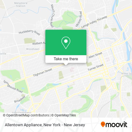 Allentown Appliance map