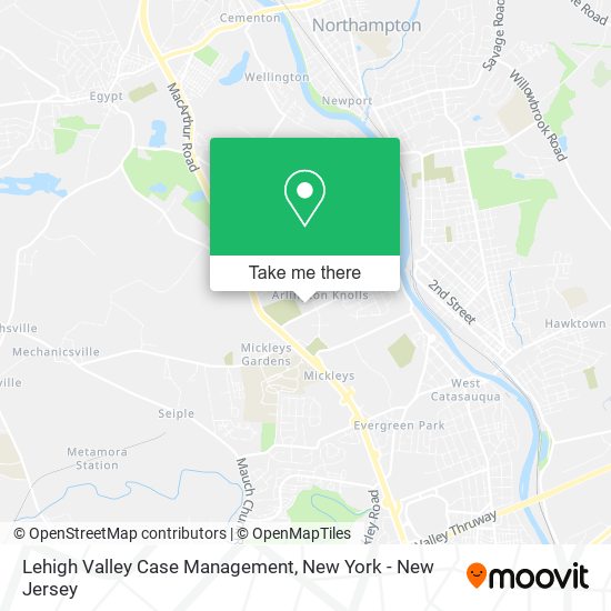 Lehigh Valley Case Management map
