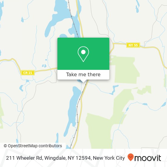 Mapa de 211 Wheeler Rd, Wingdale, NY 12594