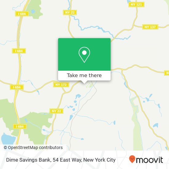 Dime Savings Bank, 54 East Way map