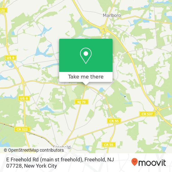 E Freehold Rd (main st freehold), Freehold, NJ 07728 map