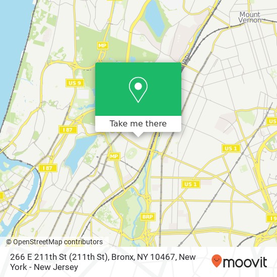 266 E 211th St (211th St), Bronx, NY 10467 map