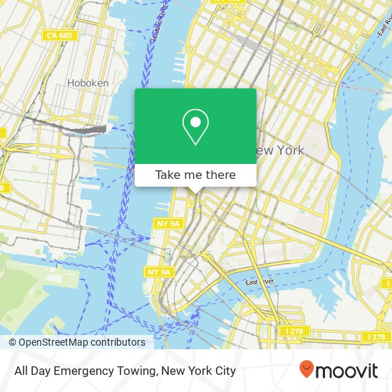 All Day Emergency Towing map