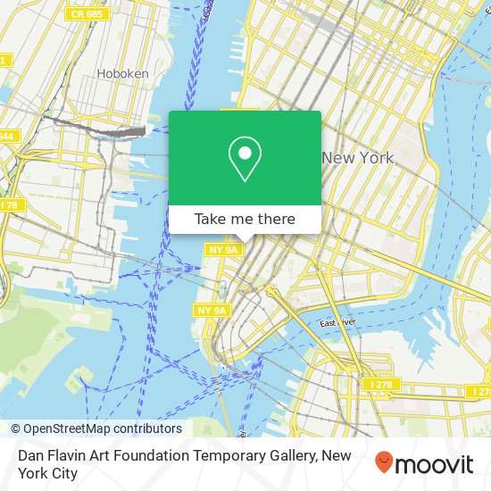 Mapa de Dan Flavin Art Foundation Temporary Gallery