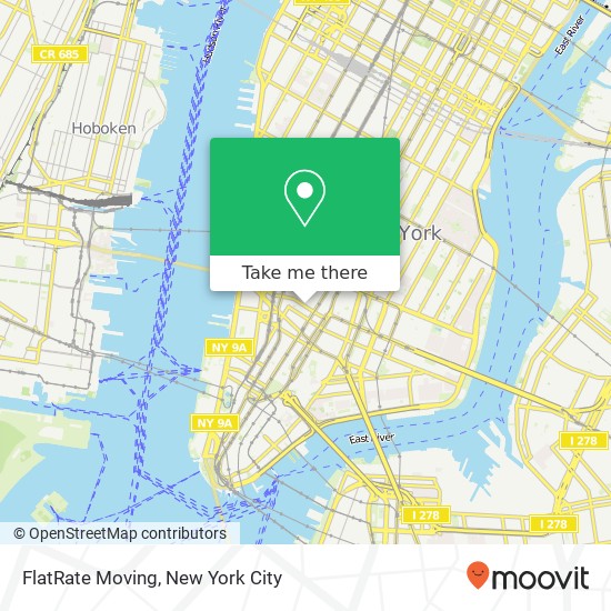 Mapa de FlatRate Moving