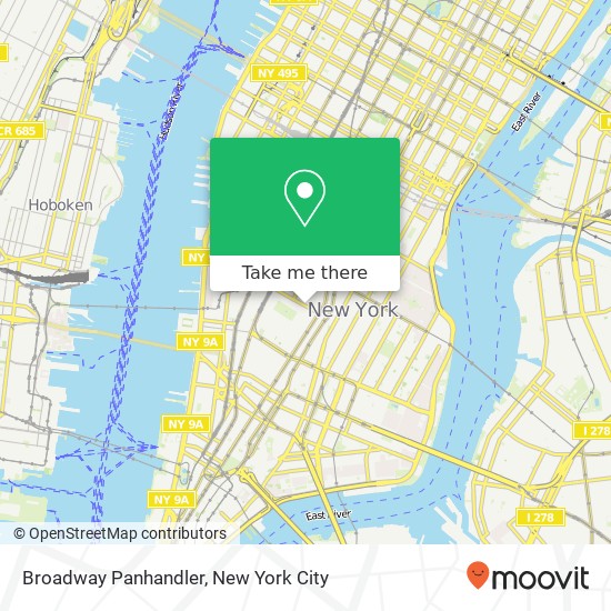 Broadway Panhandler map