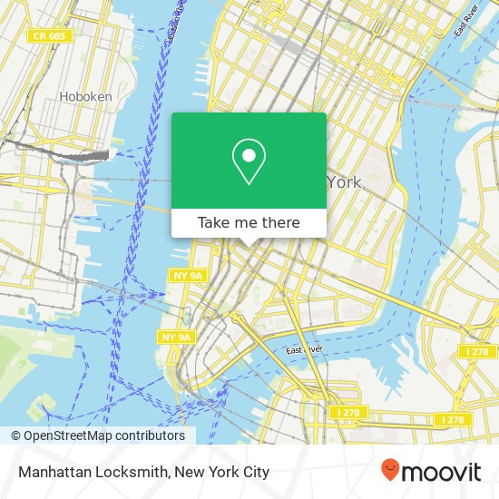 Manhattan Locksmith map