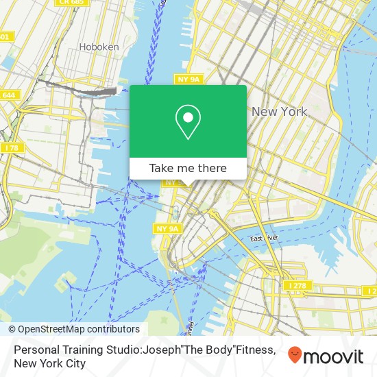 Personal Training Studio:Joseph"The Body"Fitness map