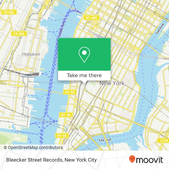 Mapa de Bleecker Street Records