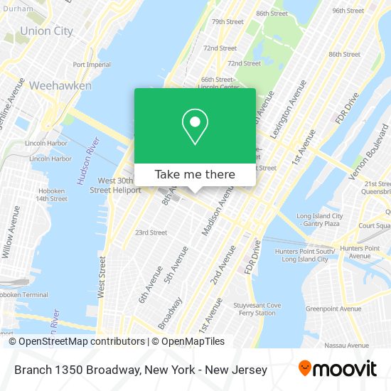 Branch 1350 Broadway map