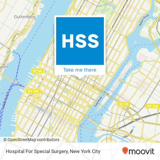 Mapa de Hospital For Special Surgery