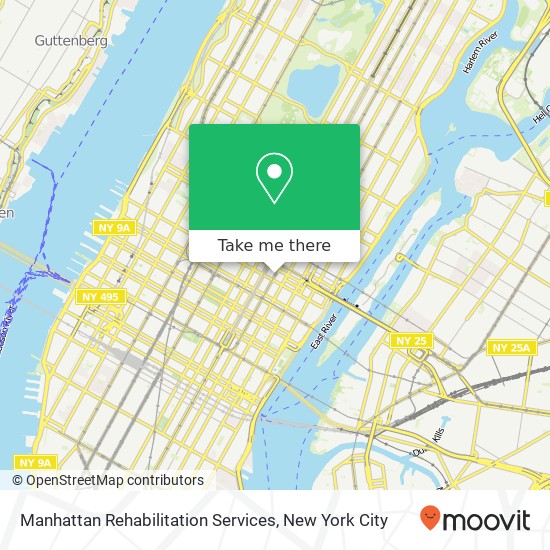 Manhattan Rehabilitation Services map