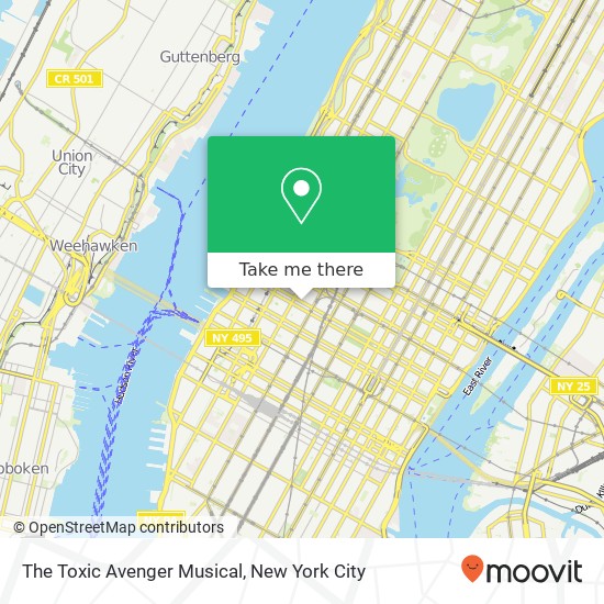 The Toxic Avenger Musical map