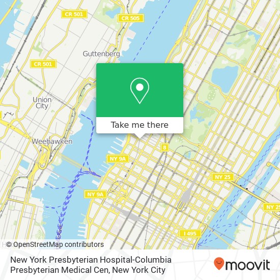 Mapa de New York Presbyterian Hospital-Columbia Presbyterian Medical Cen