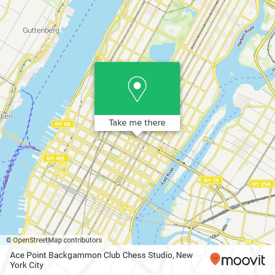 Mapa de Ace Point Backgammon Club Chess Studio