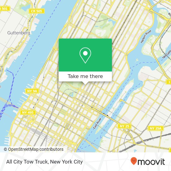 All City Tow Truck map