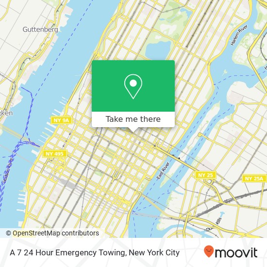 A 7 24 Hour Emergency Towing map